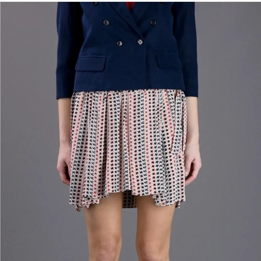 New Isabel Marant Etoile 100% silk Maya starprint skirt